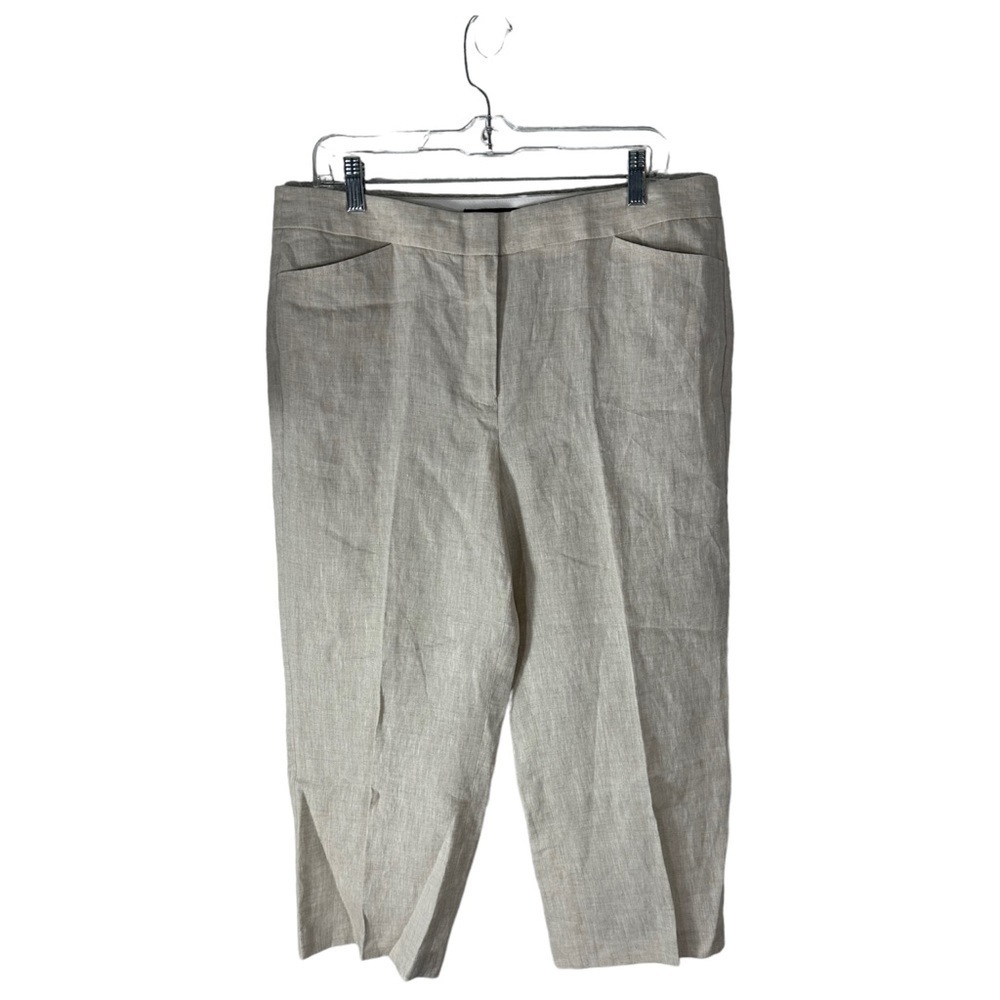Talbots Linen Wide Leg Crop Pant SZ 12